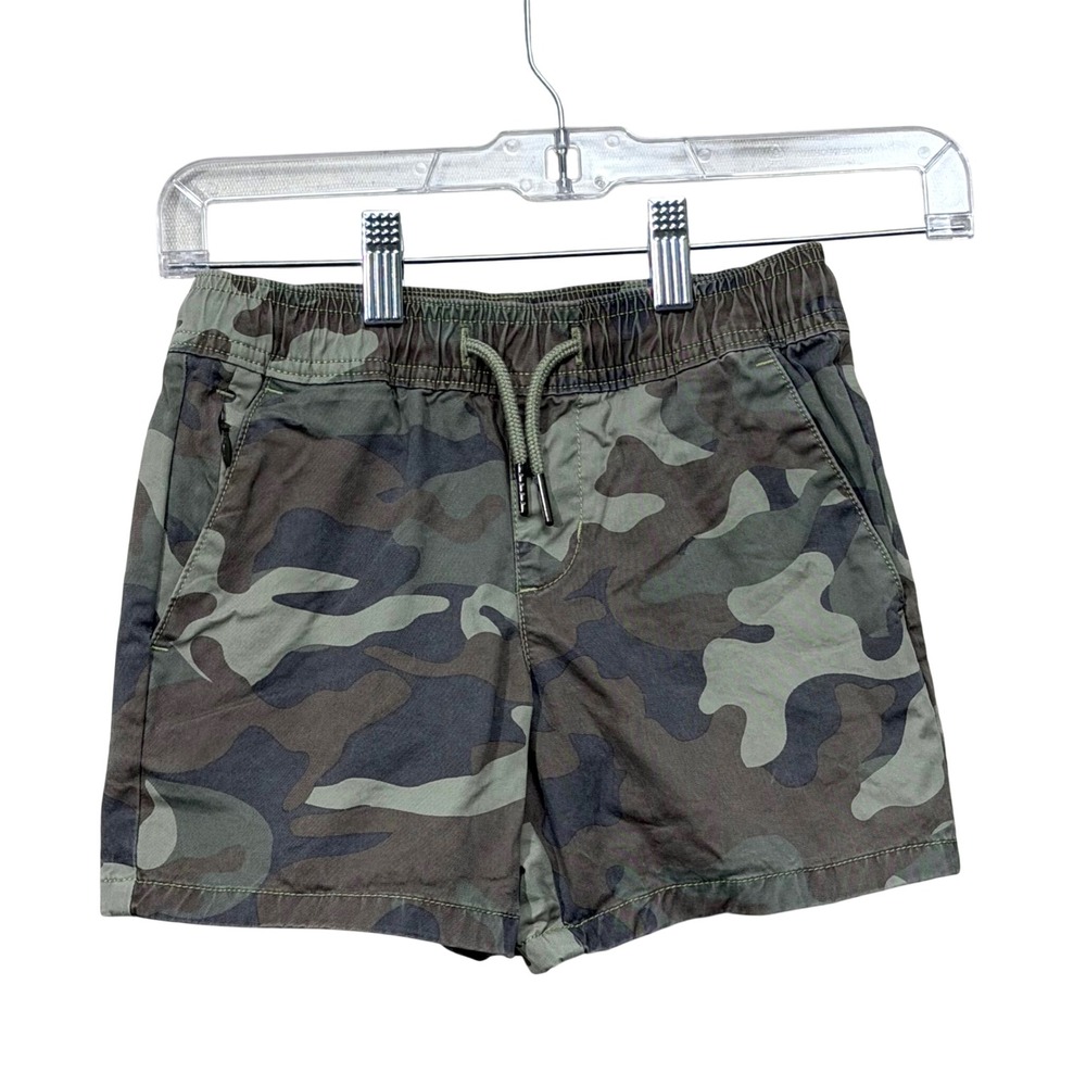 Weekend Academy Camo Shorts Kids Size S 6-7 Green Camo Pull On